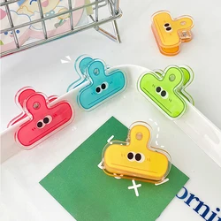 2/4 pezzi Kawaii Cartoon Binder Clips Double Sided graffette File Document Ticket Clamp indice Page Holder forniture per rilegatura per ufficio