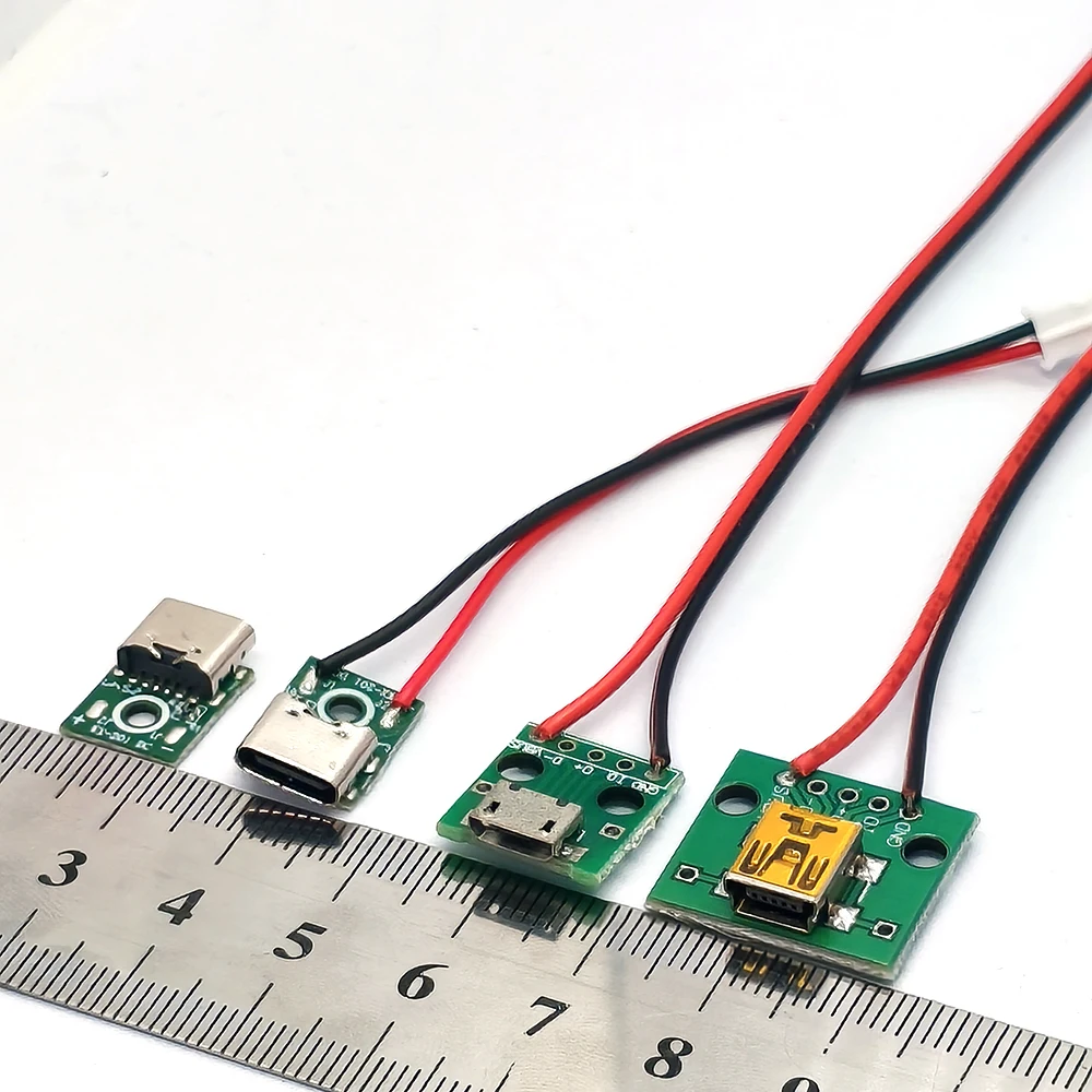 10 Stück Mini Micro TYPEC Anschlusskabel DIY Kabelverbinder Buchse Ladeanschluss Adapter Leiterplatte mit PD-Unterstützung – Detail 6