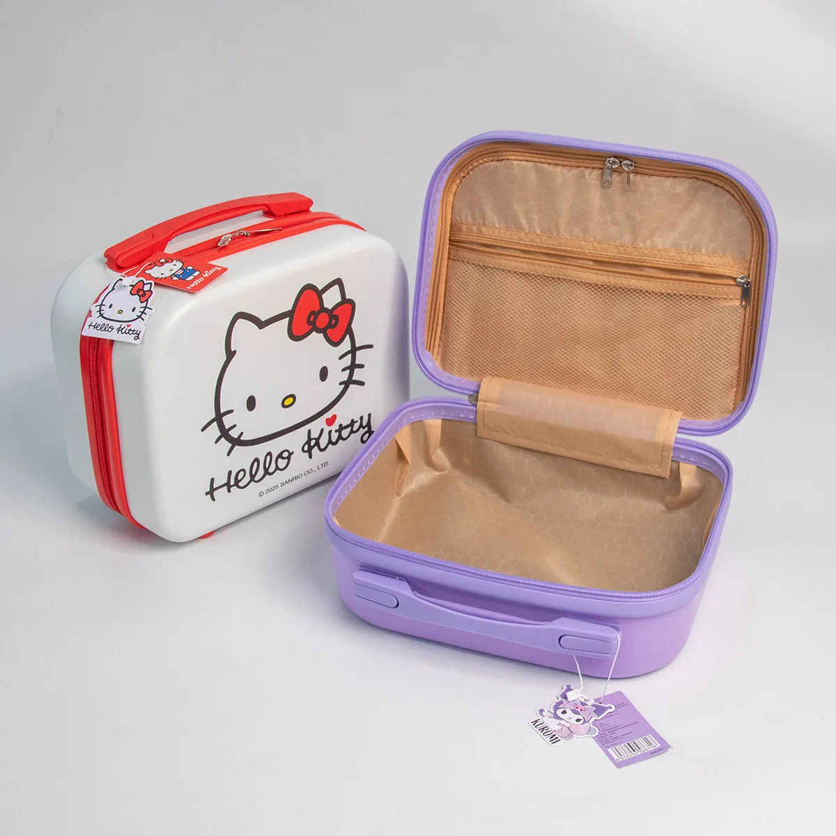 

Hello Kitty Kuromi Cartoon Makeup Case Large Capacity Handheld Storage Portable Beauty Case for Travel Cute Travel Case