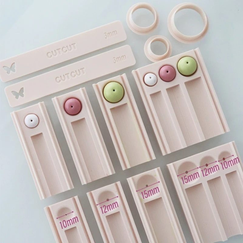 

Soft Pottery Ball Rolling Mold with Perforations Assistance Tools Handmade DIY Ultra Light Clay Earrings Necklace Spherical Mold