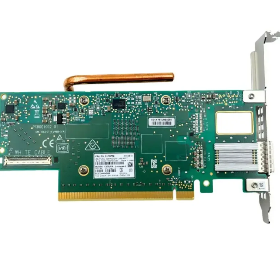 

1-портовая сетевая карта Mellanox 200G QSFP56 IB ETH PCIe 2x3.0 X16 MCX654105A-HCAT Оптоволоконный сервер Проводной PCI WiFi в наличии