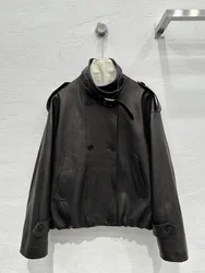 Elegance Leather and Leather Jackets Luxury Restore Ancient Ways Faux Fur Coat Trench Women's Perfecto Clothing