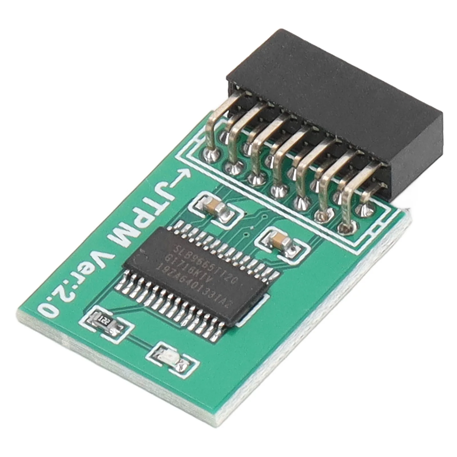 TPM 2.0 Module Strong Encryption 14 Pin LPC Interface TPM Module Board for Win11 Green TPM Module Board TPM 2.0 Module TPM Board