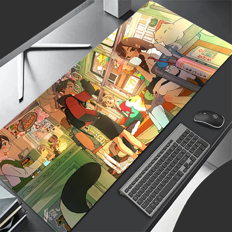

Mouse Pad Cartoon City Rubber Gaming Mats PC Accessories Mousepad Non Slip Extended Pad Computer Gamer Mouse Mat Office Desk Mat