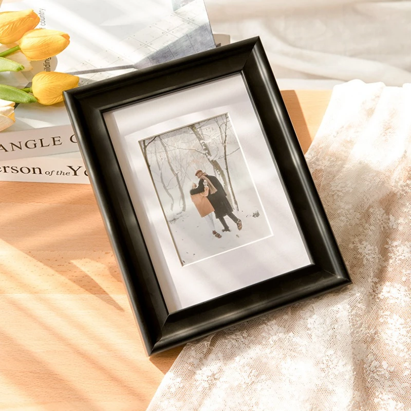 5/6/7/8/10/12-inch Simple Solid Wood Photo Frame Creative Setting Table Suitable for Office Bedroom Living Room Wall Hanging