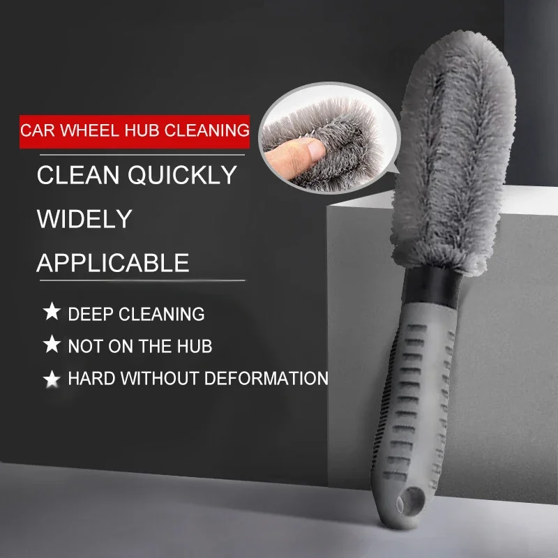Brosse de moyeu pour pneus de voiture, outil de lavage de voiture, nettoyage, vadrouille, artefact dédié, brosse de décontamination forte