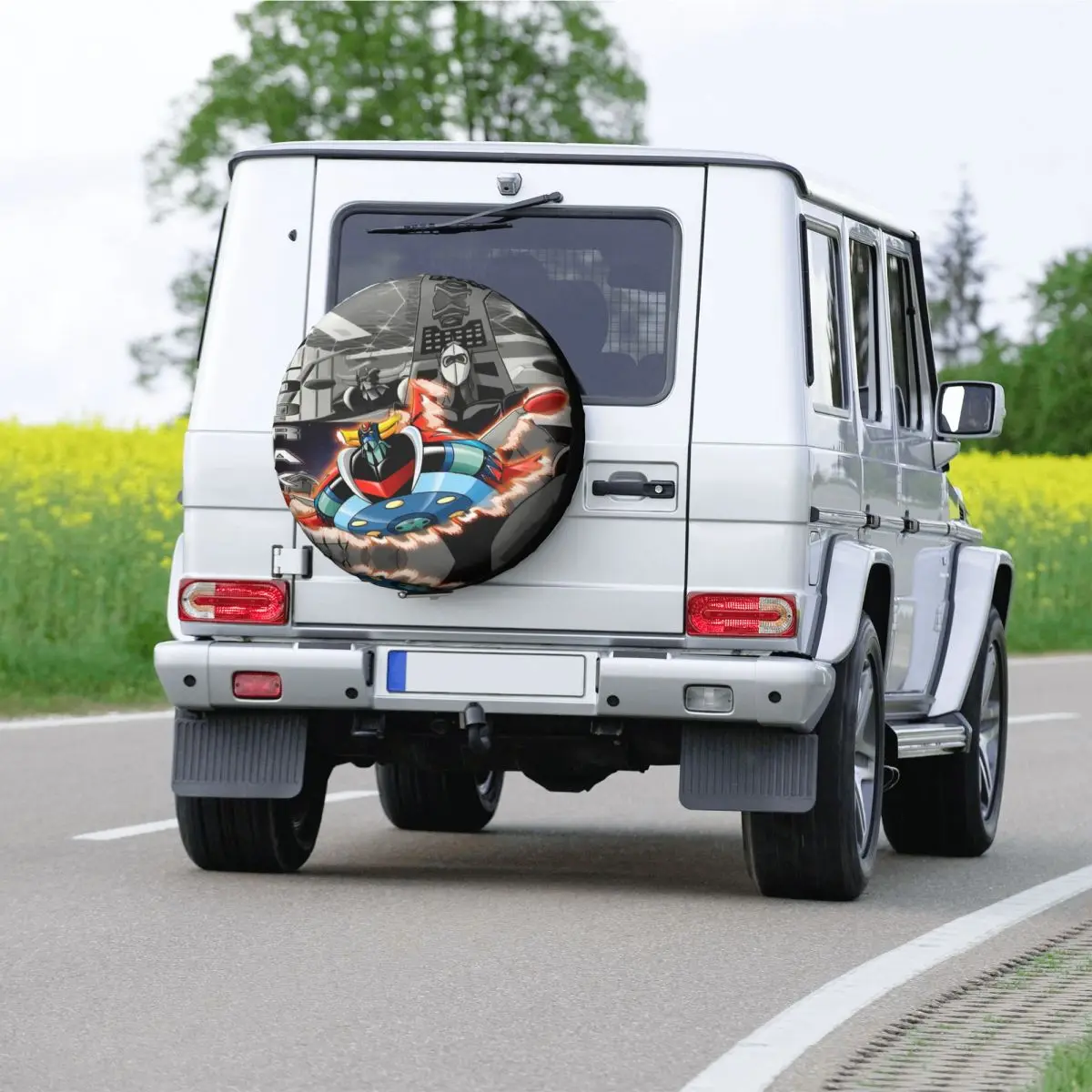 Custom Goldrake Goldorak Anime Mazinger Z Spare Tire Cover for Jeep Pajero UFO Robot Grendizer Car Wheel Protectors