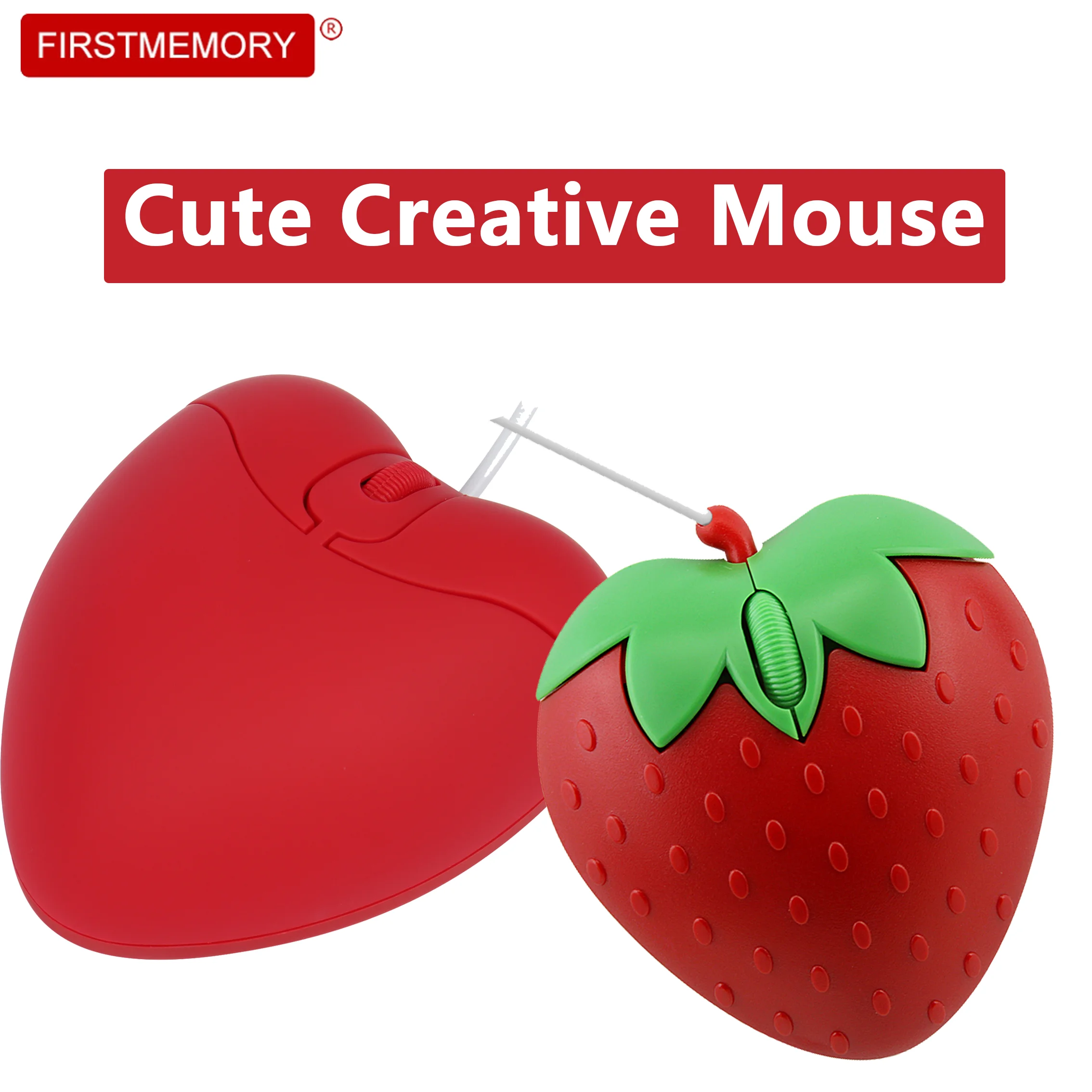 

Mini Wired Computer Mouse USB Optical Cute Red Creative Mice Portable 1200DPI Ergonomic Mouse Mause 3D For Girls Kids PC Laptop