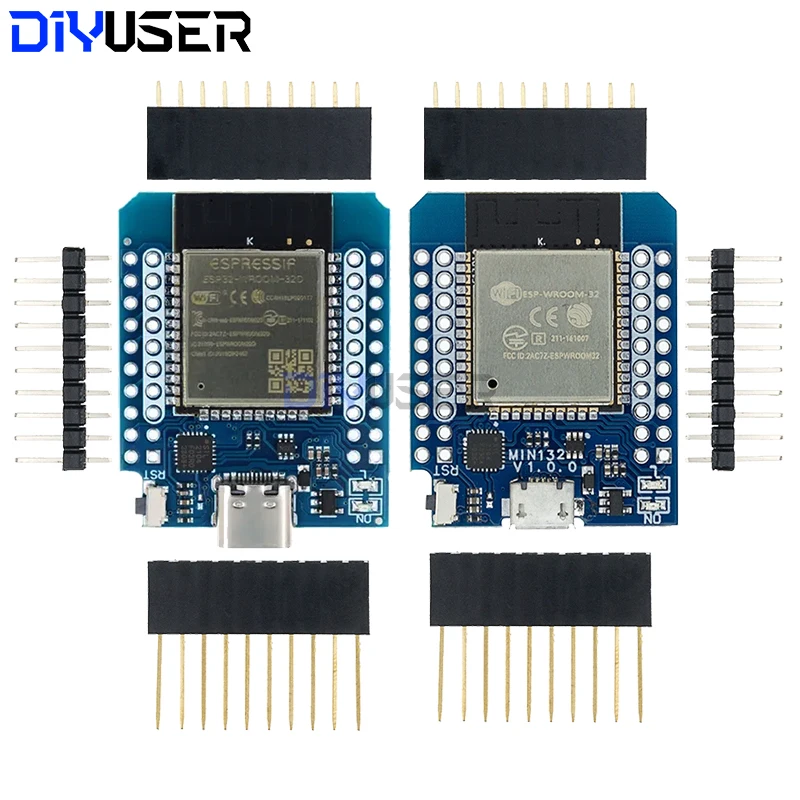 Per Wemos Mini D1 ESP8266 ESP32 ESP-32S WIFI Bluetooth CP2104 modulo scheda di sviluppo per Arduino con pin