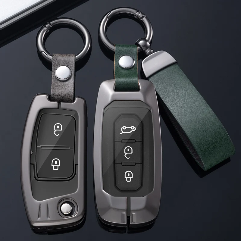 3 Buttons Metal Alloy Car Key Case Cover Shells For Ford Lincoln ExplorerF G Paragrap Jiangling JMC Territorial Accessories
