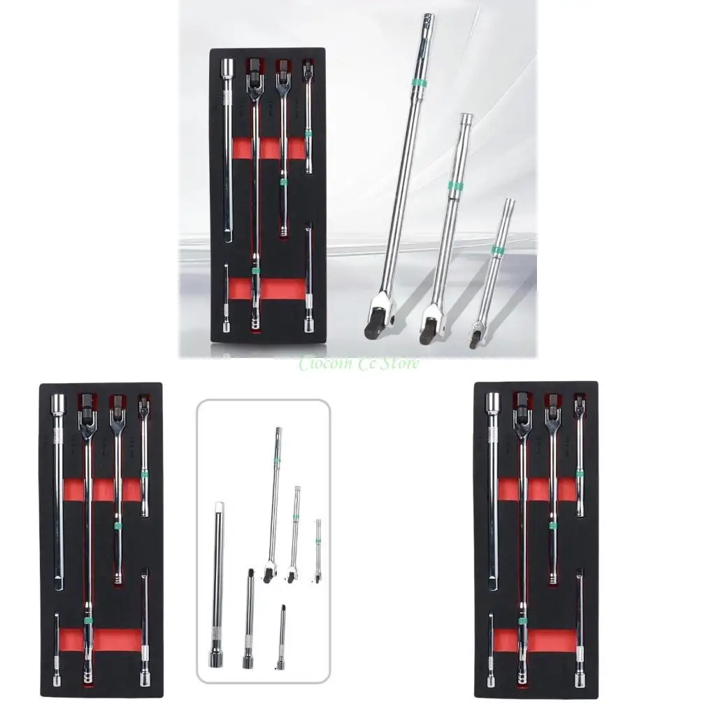 

X90F 6pcs Breaker Bar Профессиональные многофункциональные аксессуары транспортных средств 1/4 дюйма