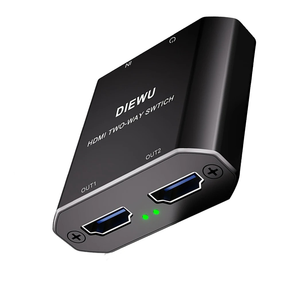 노트북 PC 모니터 TV 프로젝터용 양방향 어댑터, HDMI 호환 스위처, 2 포트, 4K, 60Hz, 1080P, 120Hz