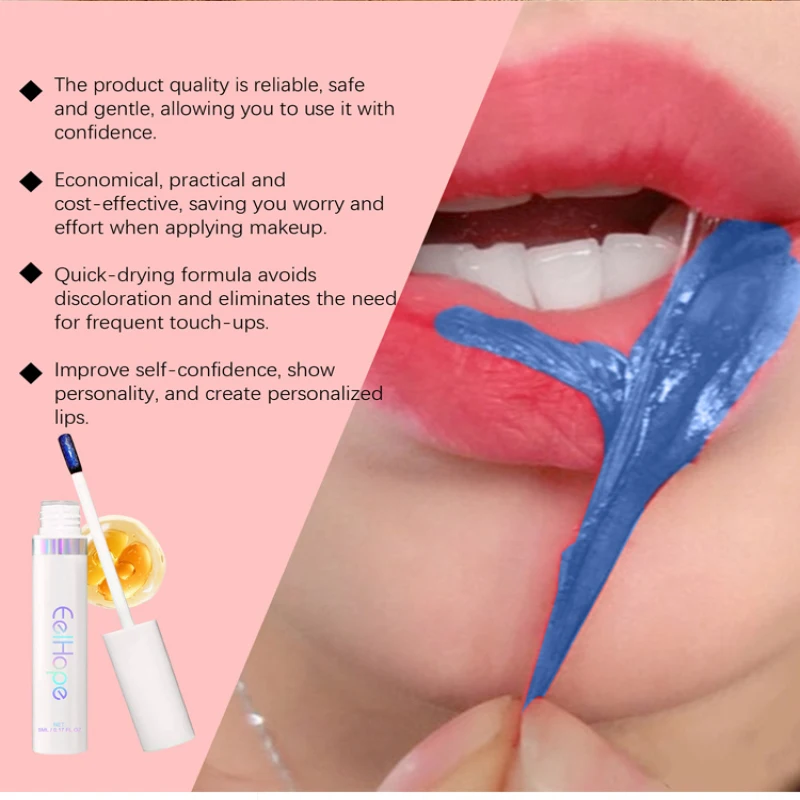 Eelhope Tearable Lipstick Lip Glaze Lip Moisturizing Moisturizing Lasting Waterproof Nonstick Portable Care Lip Glaze