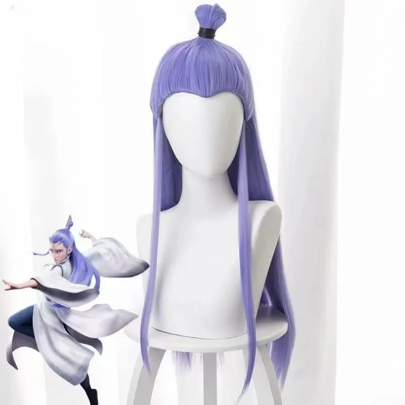 

Nezha 2 Dragon Prince Оранжевый Косплей Голубой Синтетический Длинный Прямой Аниме Coser Парик Высокого Качества Хэллоуин; 3,v'9.e; 7'