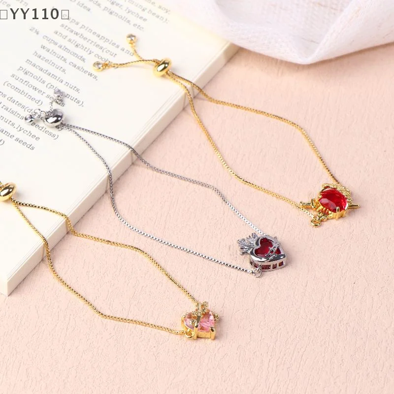 [[YY110] سوار على شكل قلب يسوع المقدس للنساء والفتيات تصميم جديد لهب شوكة أساور قابلة للتعديل مجوهرات هدايا الحفلات