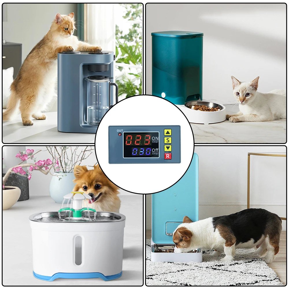 تيار مستمر 12 فولت 24 فولت التيار المتناوب 110 220 فولت الرقمية تأخير الوقت وحدة التتابع دورة تأخير الموقت أحمر أزرق المزدوج LED عرض توقيت التتابع التبديل للسيارة