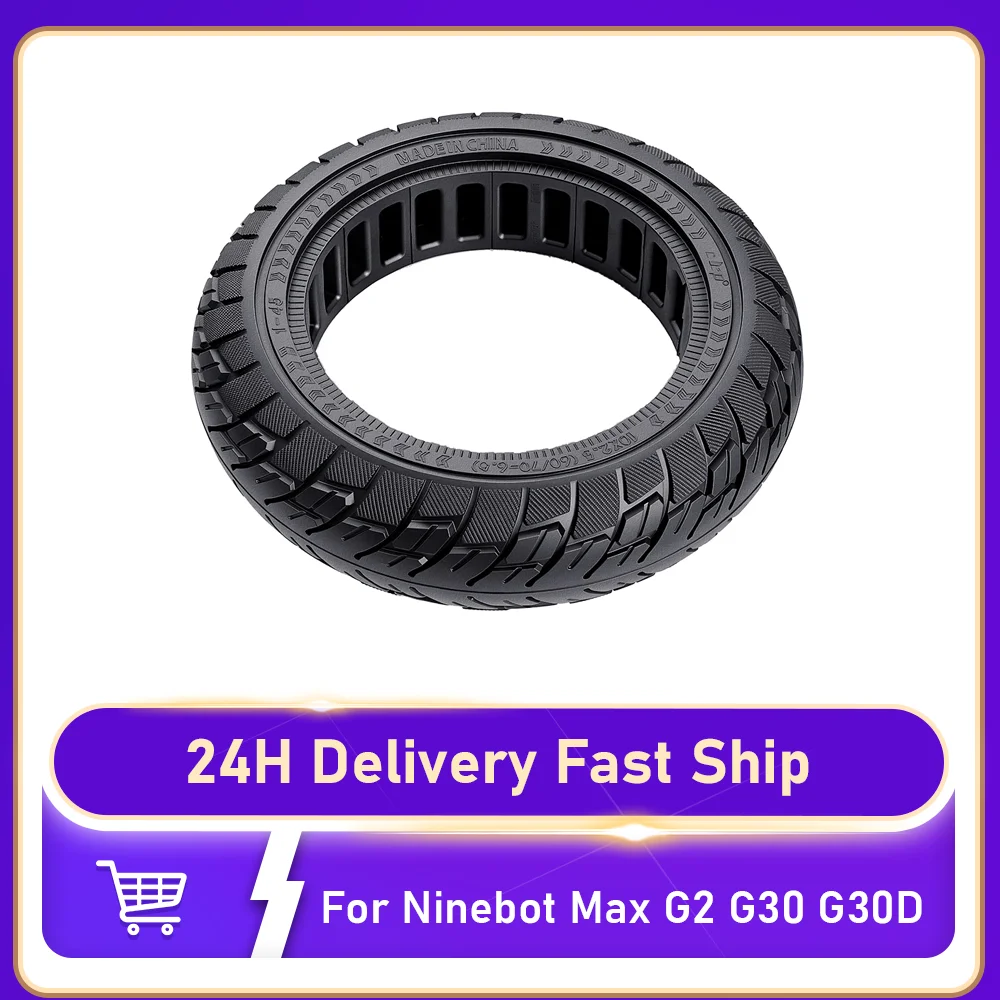 

10x2.5 inch Tire Puncture-Proof Tyre 60/70-6.5 Solid Tire Scooter for Segway Ninebot Max G2 G30 G30D G30E G30LP G30D II G30 Max