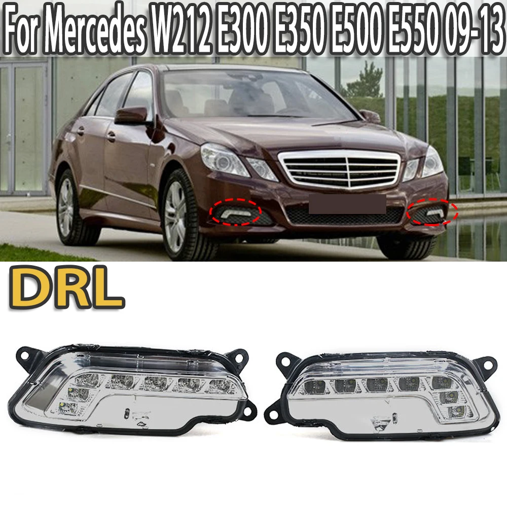 New LED Daytime Running Light Fog Lamps For Mercedes W212 E300 E350 E500 E550 09-13 2128200756