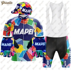 Triathlon Team Cycling Jersey Set for Men, Road Bike Equipment, Bicycle Shirt, Quick Dry Clothing, Shorts, Retro, 2023