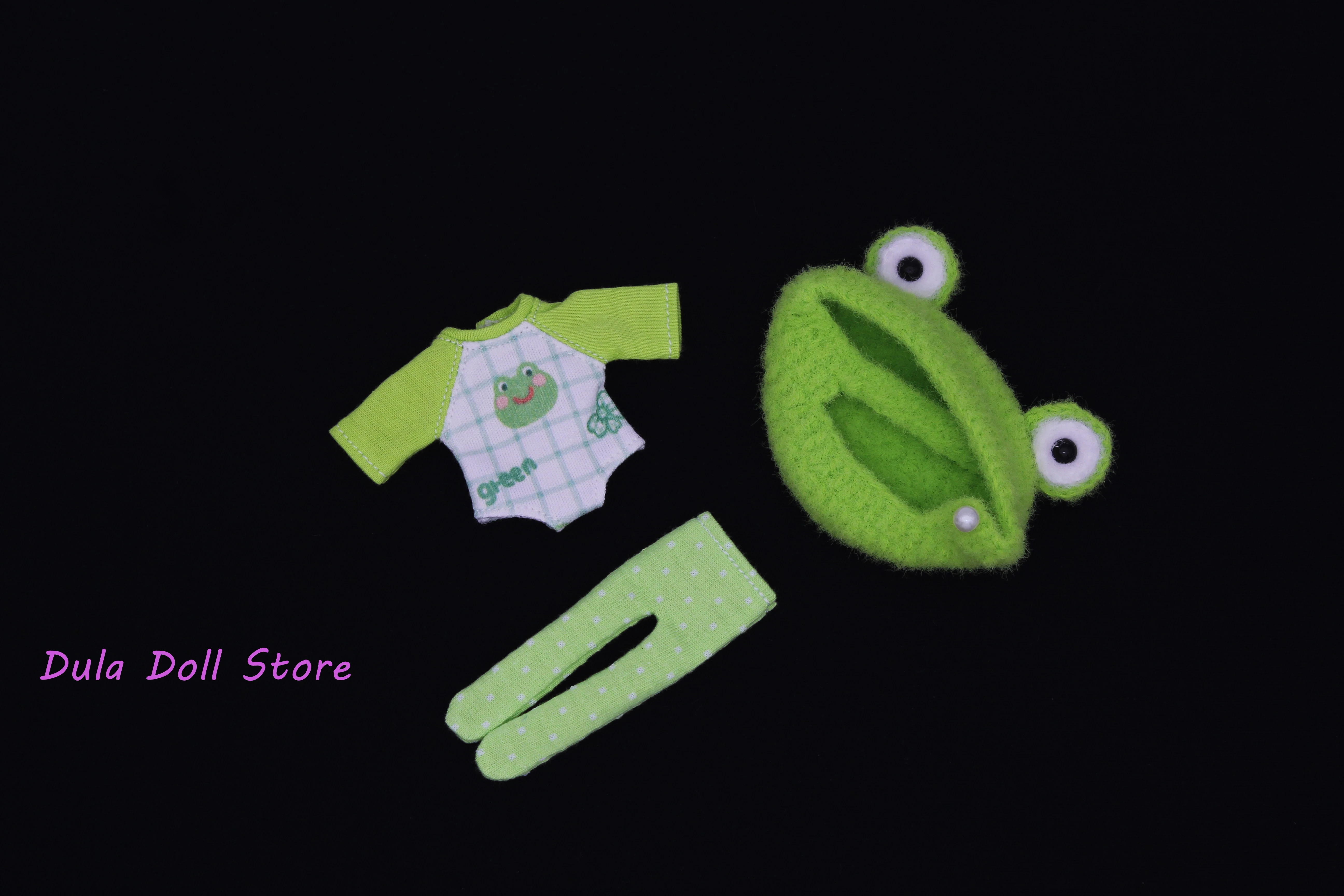 Dula 人形服ドレス素敵な小さなカエルセットスカート Ob11 gsc 人形アクセサリー