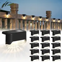 Solar Deck Lights Outdoor Step Lights Waterproof Led Solar Lights for Railing Stairs Step Fence Yard Patio and Pathway