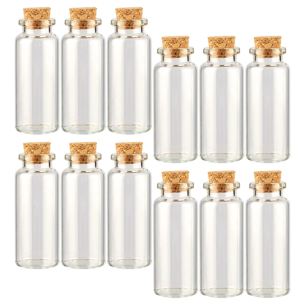 12 Pcs Wishing Bottle Spell Jar Mini Glass Bottles with Cork Jars for Witches Small