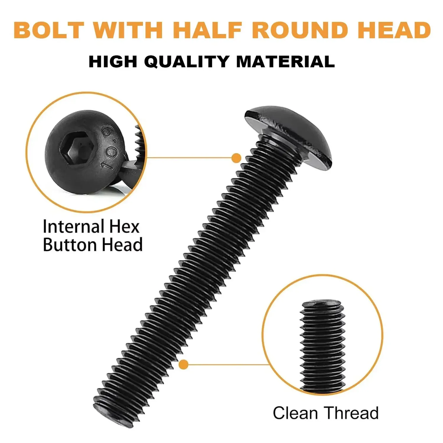 VKKM87 M6 zeshoekige boutmoercombinatie, lengte 10 tot 30 mm, geschikt voor verschillende toepassingsscenario's.