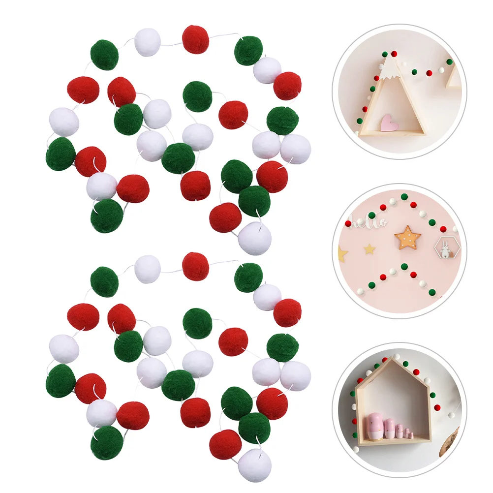 

2Pcs Ball Pendant Ornament Premium Craftsmanship for Home Garden Office Party Warm Atmosphere Decorative Garland