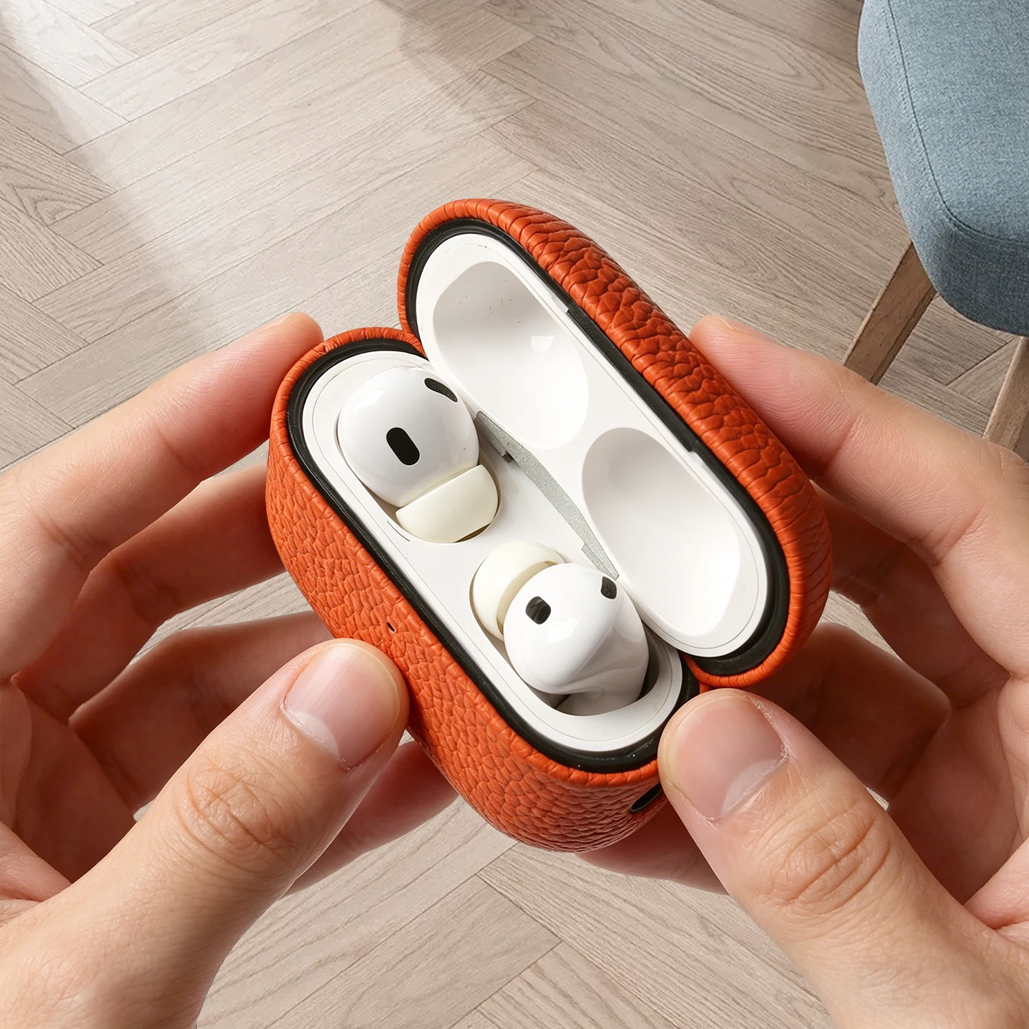 Casing Earphone Kulit Asli Lyc - Headphone Case Hard ulasan dan harga