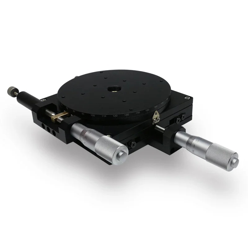 Install the running-in rotary slide manual shift stage precision micro-adjustment frame XR axis 125-C combination platform