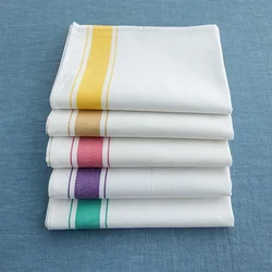 5pcs Color Stripe Wine Glass Cloth Scouring Pad Absorbent Cleaning Towel Cotton Thickened Kitchen Table Cover