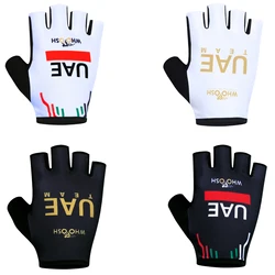 New 2025 Cycling Gloves UAE Team Men Women Half Finger Padded MTB Road Bike Gloves Running Fitness Riding Bicycle Sports Gloves