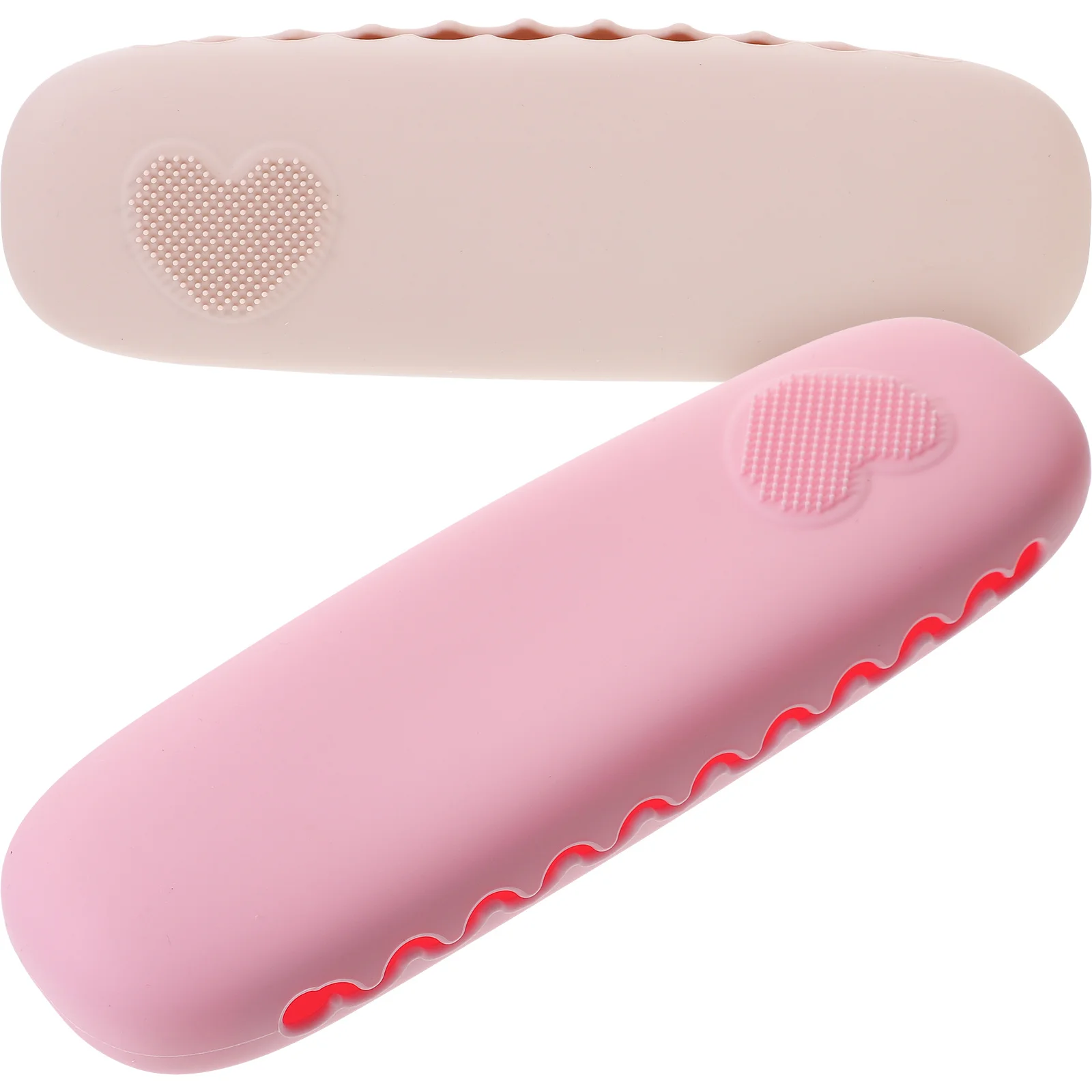 2 個のシリコンブラシバッグポータブルメイクブラシオーガナイザートラベルツール収納ポーチトラベルメイクツールバッグ