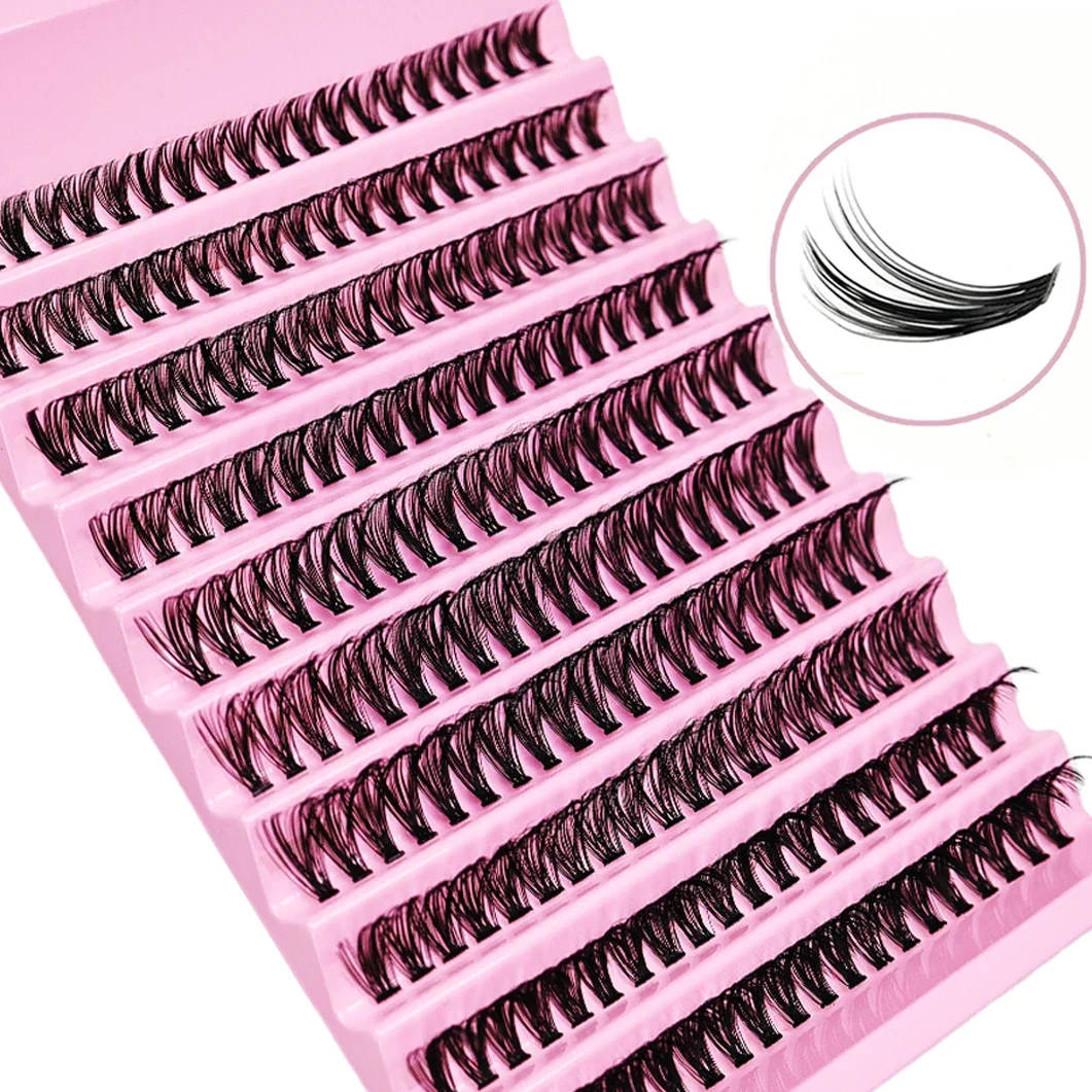 200pcs Eyelash Kit Personal Curler D Curl with Adhesive and Sealant Curler and Eyelash Brushes