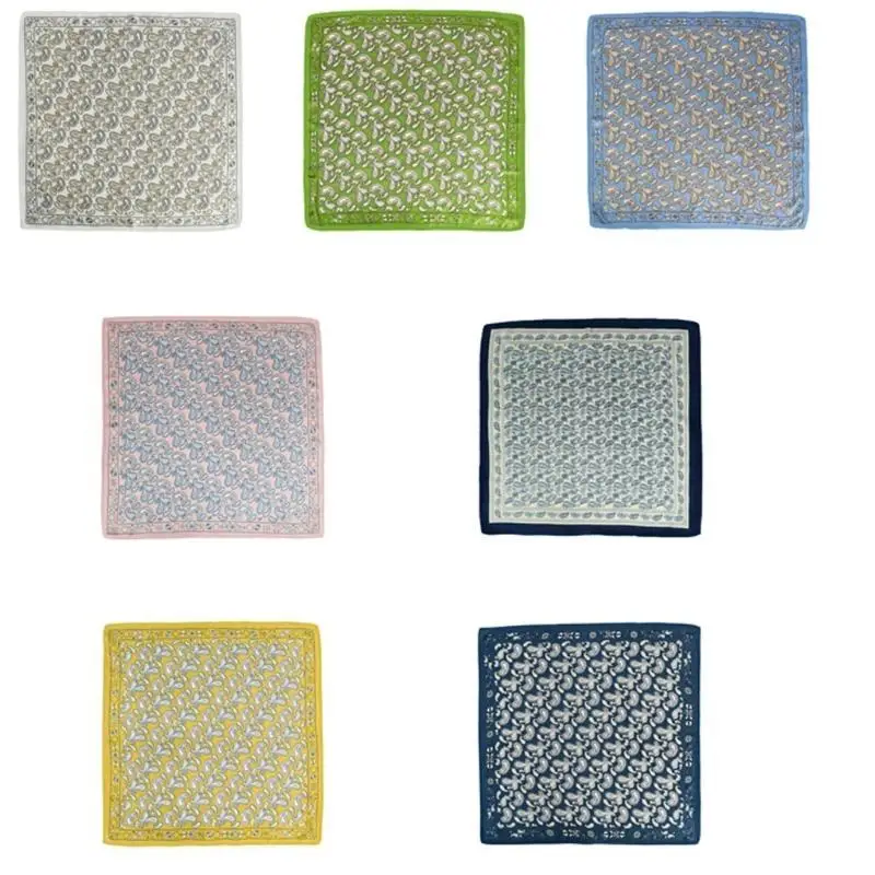 

39BD Fashionable Bandana Women Vintage Headscarf Neck Scarves for Various Occasion