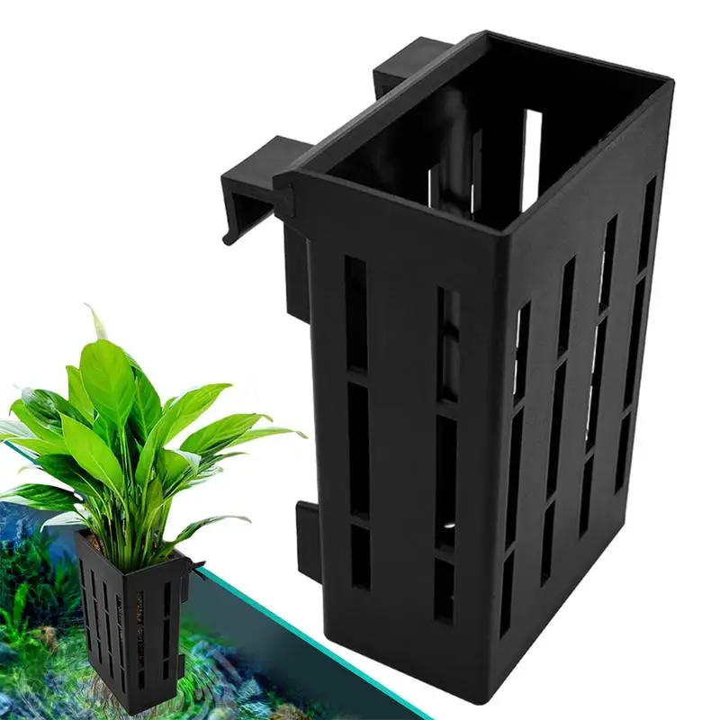 Aquarium Plant Holder Aquatic Planter For Classic Rimmed Tank Hangings Plant Pots For Rimless Tanks Aquascape Decorations