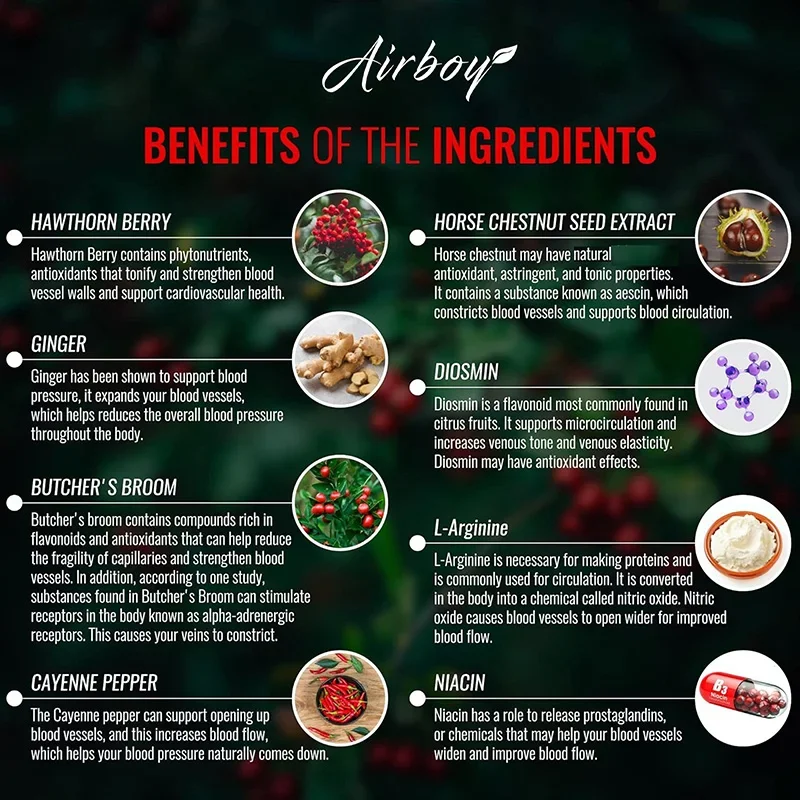 كبسولات العناية بتدفق الدم - تدعم عروق الساق والقلب وصحة القلب والأوعية الدموية وتعزز الدورة الدموية وتحسين الطاقة #4