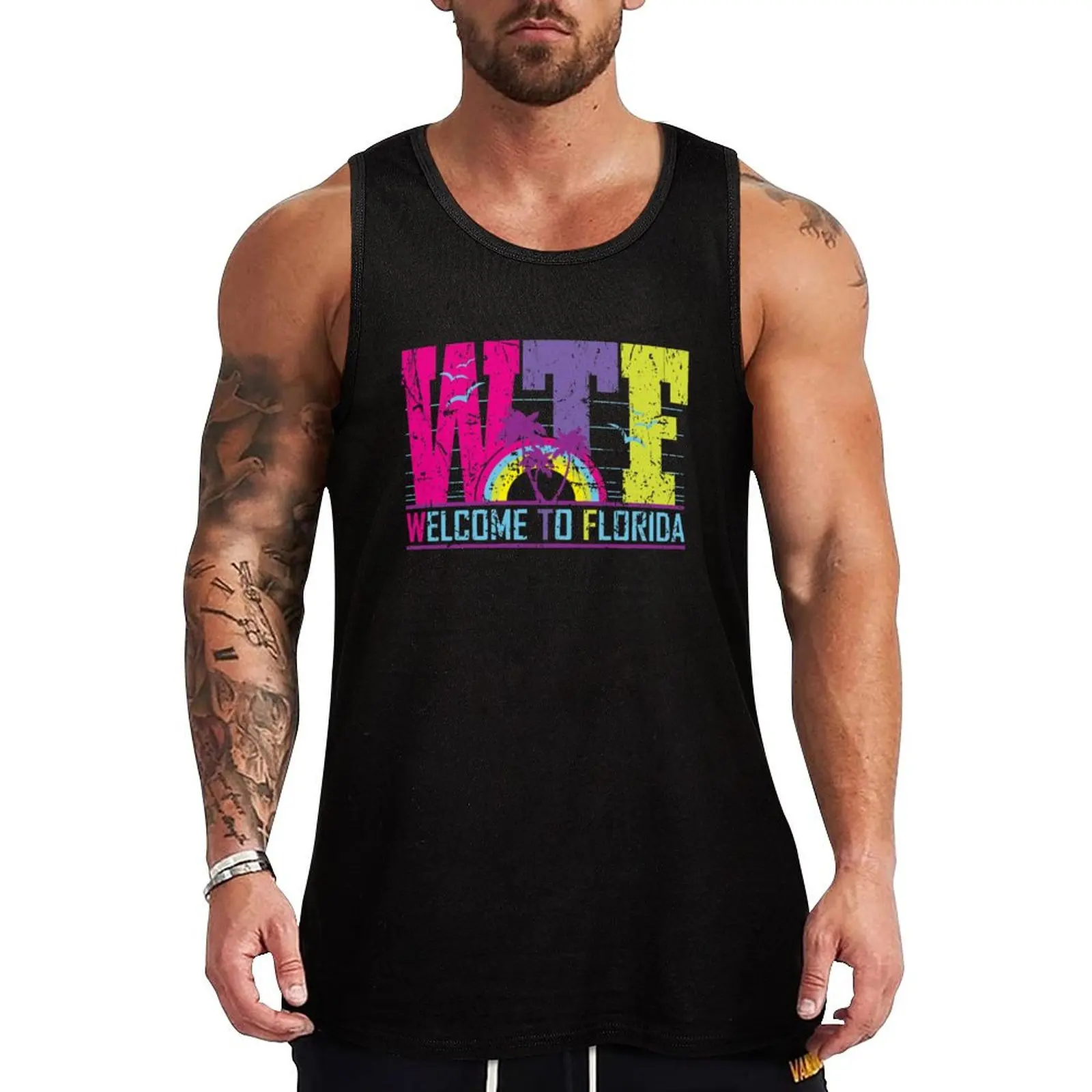 

WTF-WELCOME TO FLORIDA! Tank Top Lightweight Workout Tank Top Breathable Athletic Wear