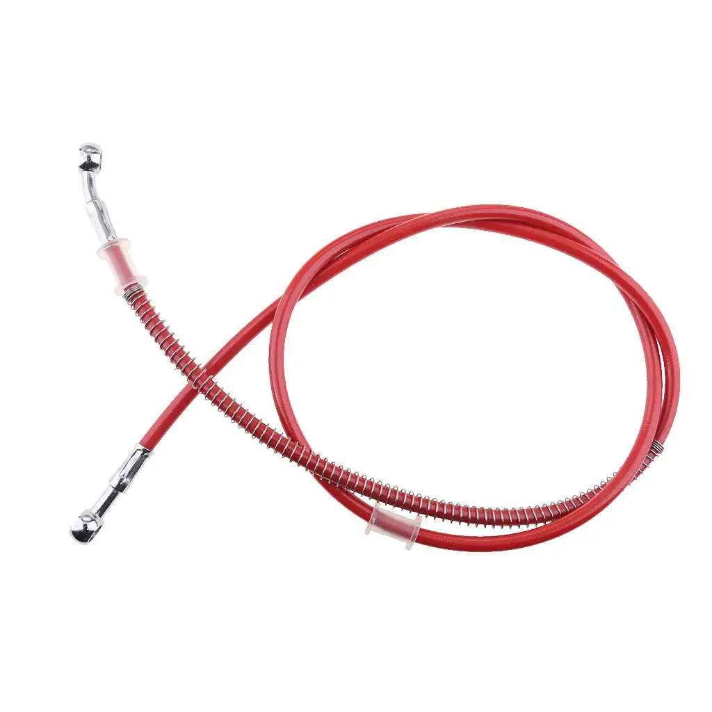 Universal Motorcycle Brake Hose 150cm Braided Stainless Steel Brake Line Red Metal Tube for Most Bikes