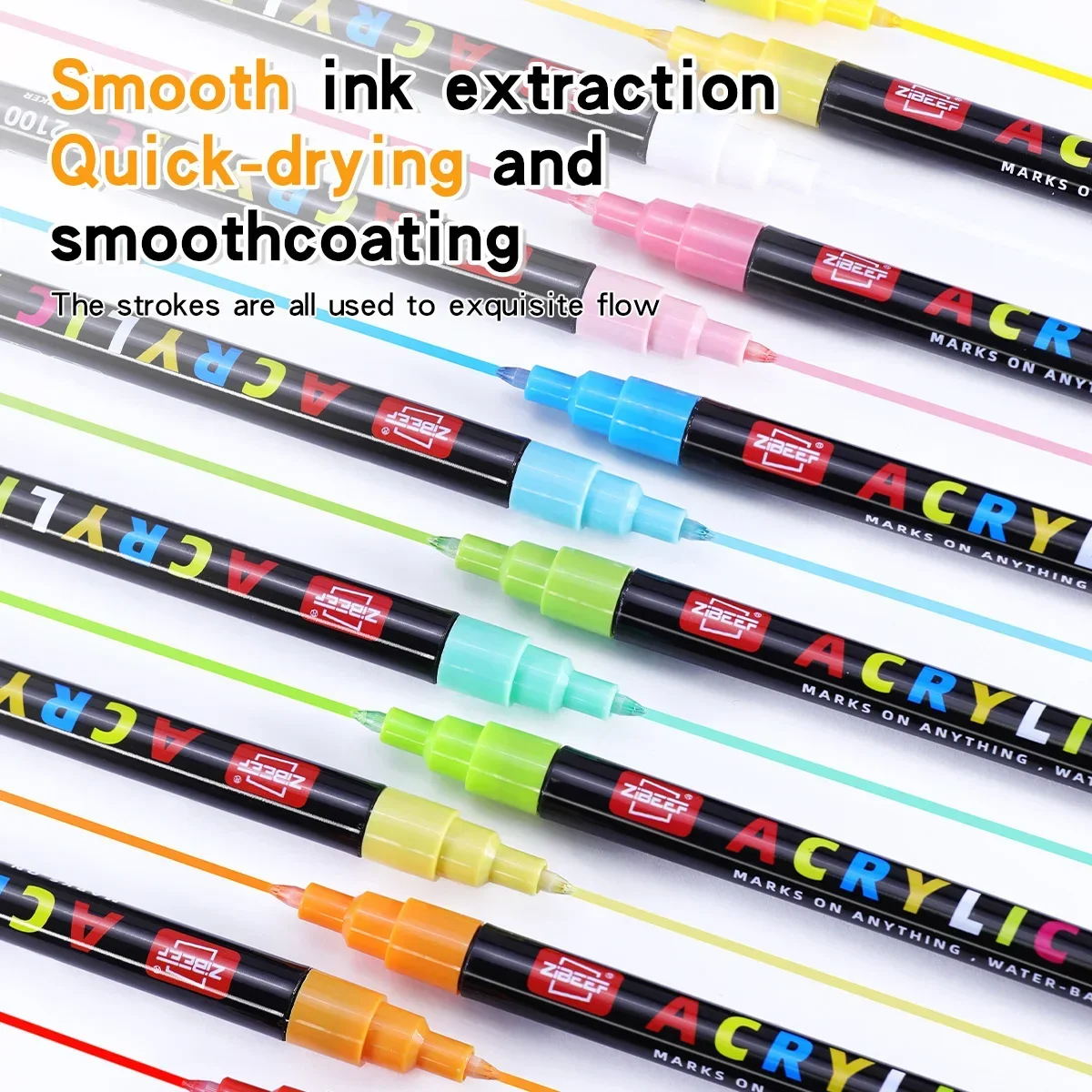 36-240 Acrylic Paint Markers, Waterproof & High Saturation for Wood,Metal,Plastic,Fabric,Glass,Ceramic Painting DIY Art Supplies image 2
