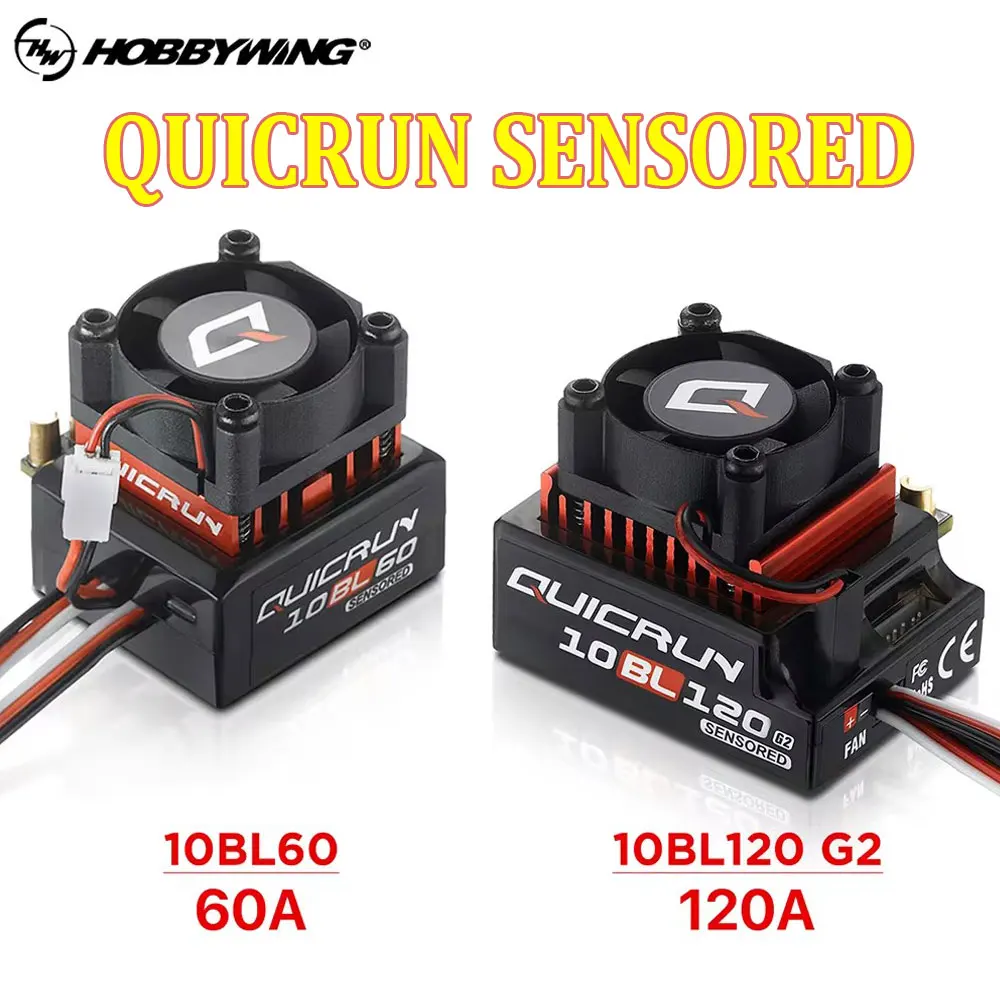 Hobbywing QUICRUN Sensored 10BL120 120A/10BL60 60A 2-3S Lipo регулятор скорости бесщеточный ESC для 1/10 1/12 RC автомобиль игрушечная запасная часть
