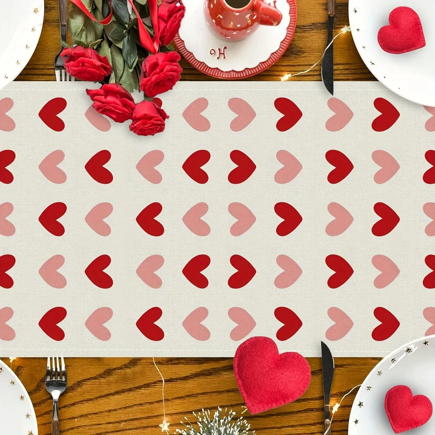 2026 Love Table Flag Love Theme Indoor and Outdoor Parties Weddings Restaurant Decorations New Year Gift for Friends