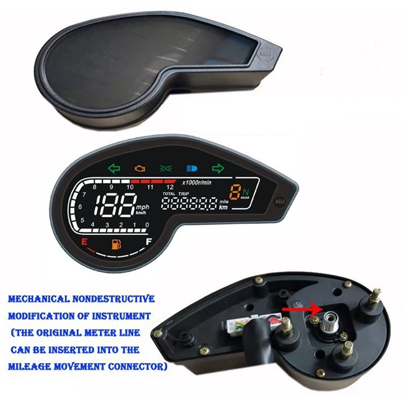 Motorcycle Digital LED Odometer Speedometer Tachometer For Honda NXR150 125 Bros 2003-2014 CRV XR150 GY200 Mexico Brazil