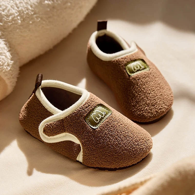 Allegro pantofole in cotone per bambini invernali Mario Pantofole per la casa per interni Scarpe in cotone per esterni