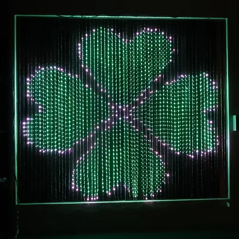 الذكية RGB LED أضواء الستار RGB LED سلسلة ضوء AppControl USB DIY نص الرسوم المتحركة عرض مزامنة الموسيقى لديكور حفلة عيد الميلاد