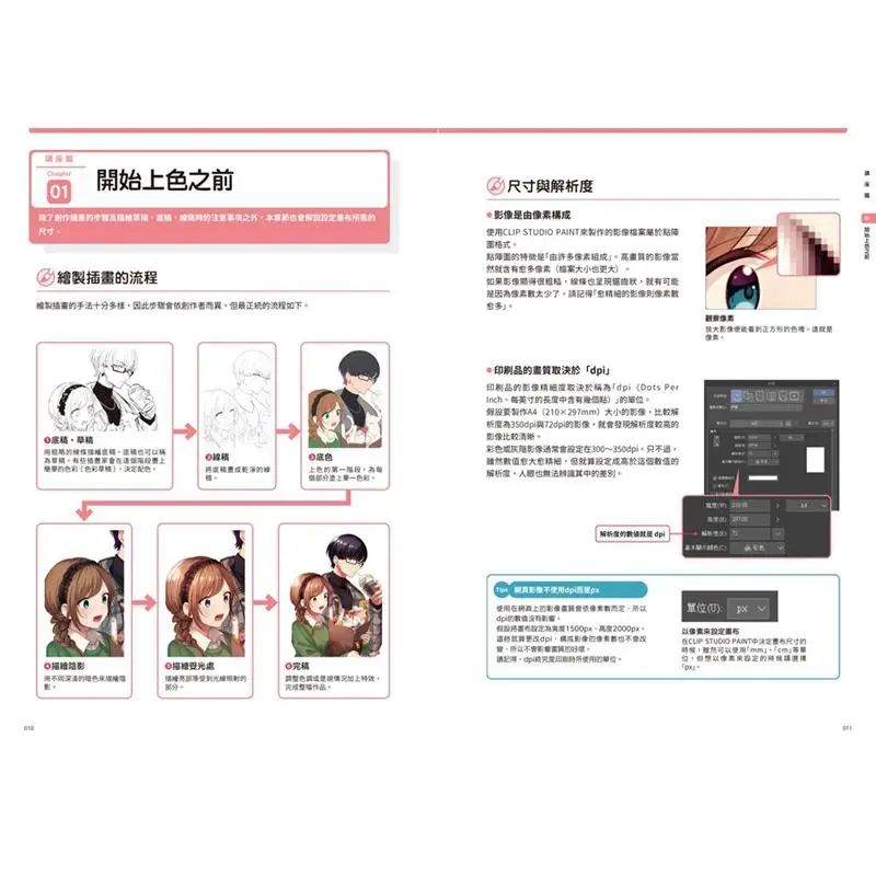 تقنيات التلوين التحليل العملي لرسم الأحرف الرقمية، مشبك STUDIO PAINT PROEXiPad، جميعها قابلة للتطبيق 9786263794757