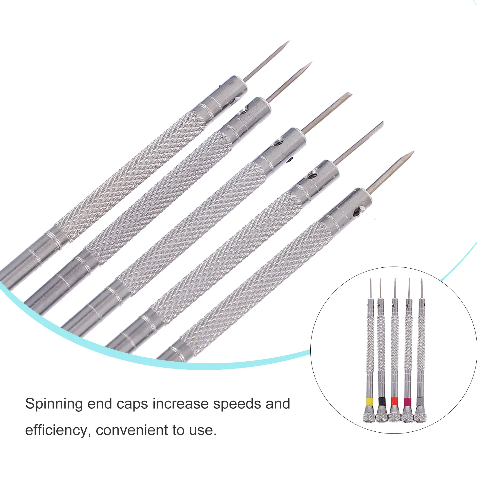 5Pcs Mini Precision Screwdriver Set Rotary End Caps for Watch Camera Electronics Repair Micro Screws Durable Tempered Steel