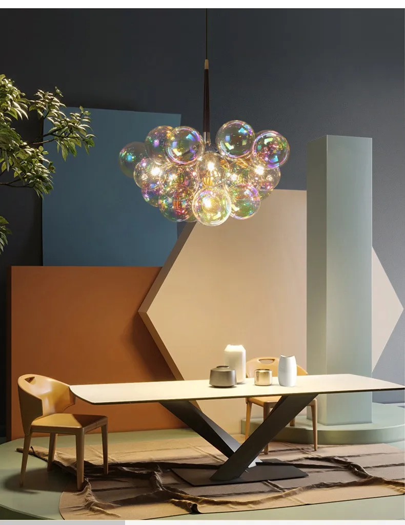 Nordic Glass Globe LED E27 Pendant Lights