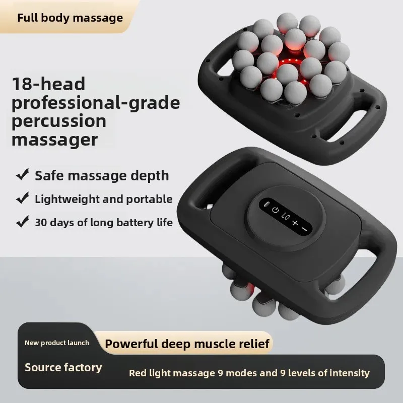 Smart Library 18-Head Professional Gr Massage Full Body Waist Back Relaxation Muscle High-Frequency Vibrator Brush