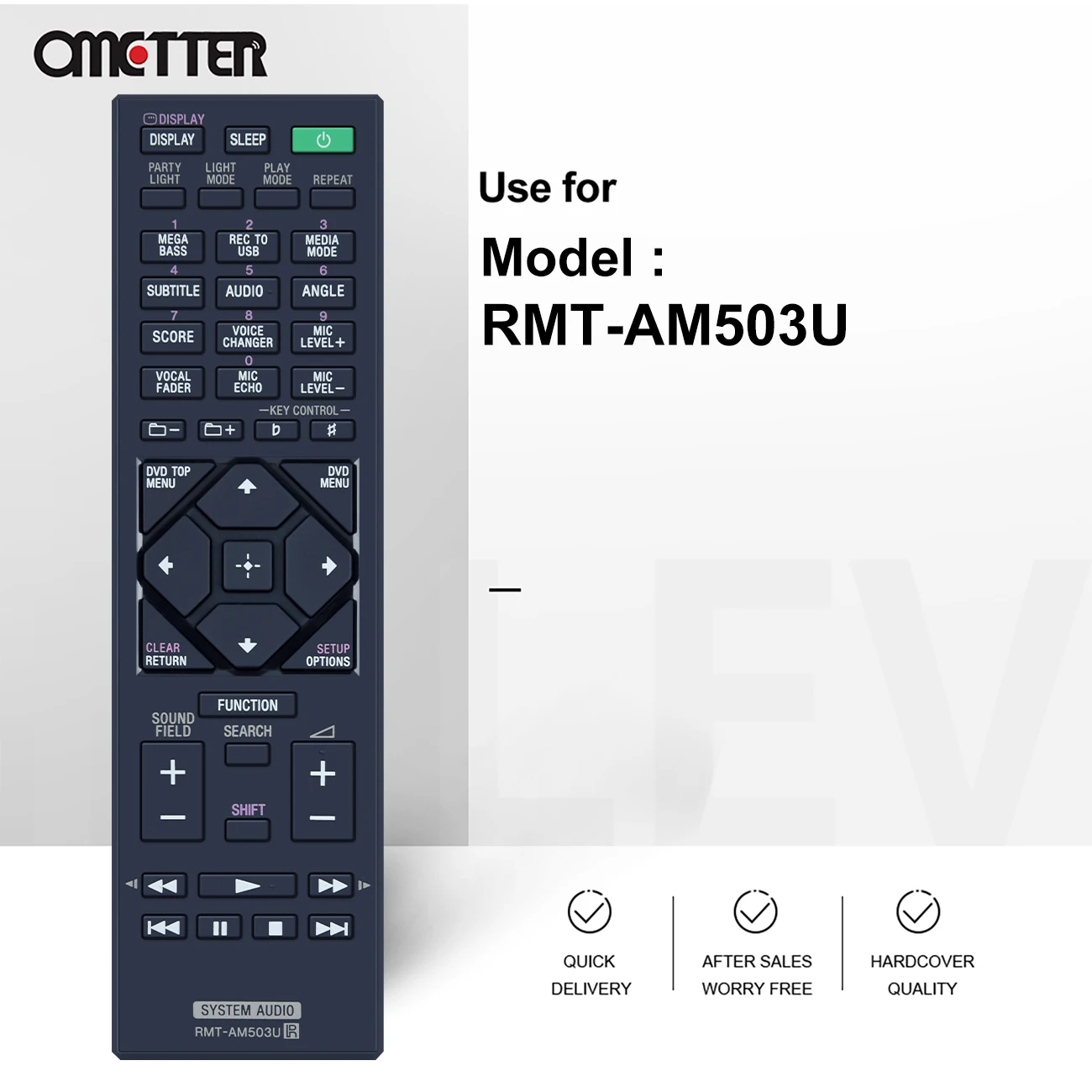 New Original RMT-AM503U For Sony High Power Audio System Party Speaker Remote Control MHC-V42D